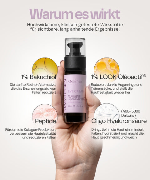 Bakuchiol Augencreme mit Peptiden