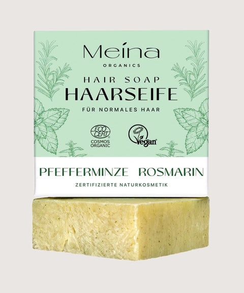 Bio Meina Haarseife mit Pfefferminze, Brennnessel und Rosmarin