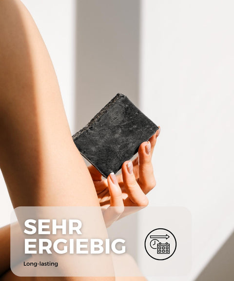 Schwarze Seife mit Aktivkohle